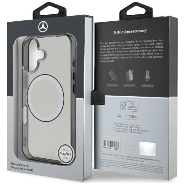 Mercedes Mercedes MEHMP16S23HUOKC iPhone 16 6.1"   transparent hardcase Printed logo MagSafe