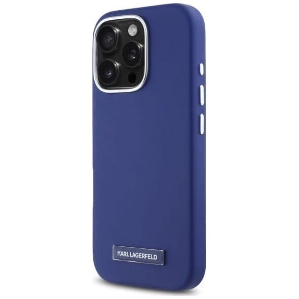 Karl Lagerfeld Karl Lagerfeld KLHMP16LPGMSRPB iPhone 16  Pro 6.3" niebieski/blue hardcase FW Metal Plate MagSafe