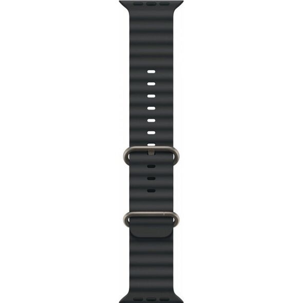Apple 49mm Black Ocean Band - Natural Titanium Finish