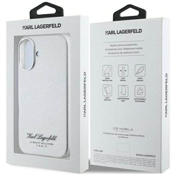 Karl Lagerfeld Karl Lagerfeld KLHCP16SPGWCMKHG iPhone    16 6,1" hardcase szary/grey hotel RSG