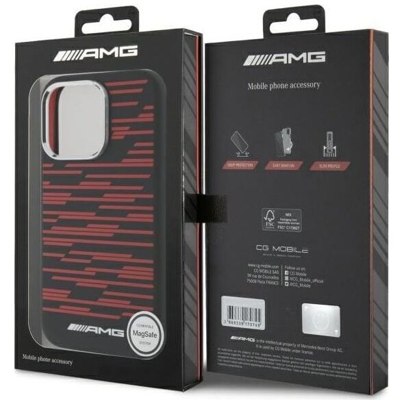 Mercedes AMG AMHMP16L24SSRRK iPhone 16 Pro 6.3"    czarny/black hardcase Silicone Graphics MagSafe