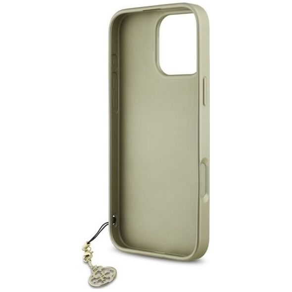 Guess Guess GUHCP16LGF4GBR iPhone 16 Pro 6.3"   brązowy/brown hardcase 4G Charms Collection