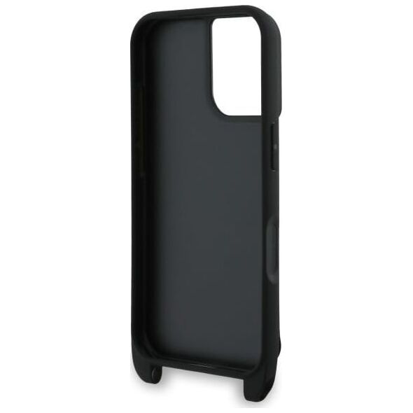 Karl Lagerfeld Karl Lagerfeld KLHCP16SSAKCPBK iPhone 16  6.1" czarny/black hardcase Saffiano Karl&Choupette Metal Pin CBDY Strap