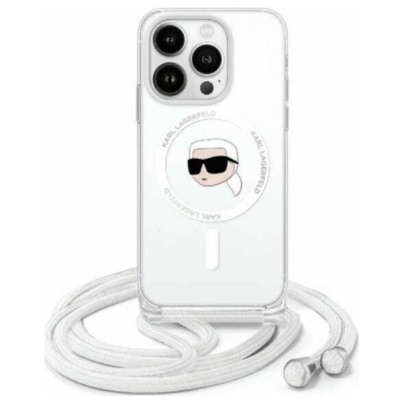 Karl Lagerfeld Karl Lagerfeld KLHMP16XHCKHNT iPhone 16   Pro Max 6.9" hardcase transparent Crossbody IML Karl Head Magsafe
