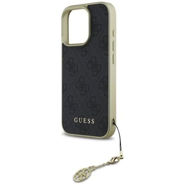 Guess Guess GUHCP16LGF4GGR iPhone 16 Pro 6.3"   czarny/black hardcase 4G Charms Collection
