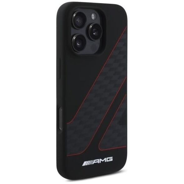 Mercedes AMG AMHMP16L2SCFR iPhone 16 Pro 6.3"      czarny/black hardcase Checkered Flag Pattern MagSafe