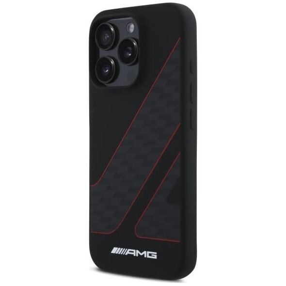 Mercedes AMG AMHMP16L2SCFR iPhone 16 Pro 6.3"      czarny/black hardcase Checkered Flag Pattern MagSafe