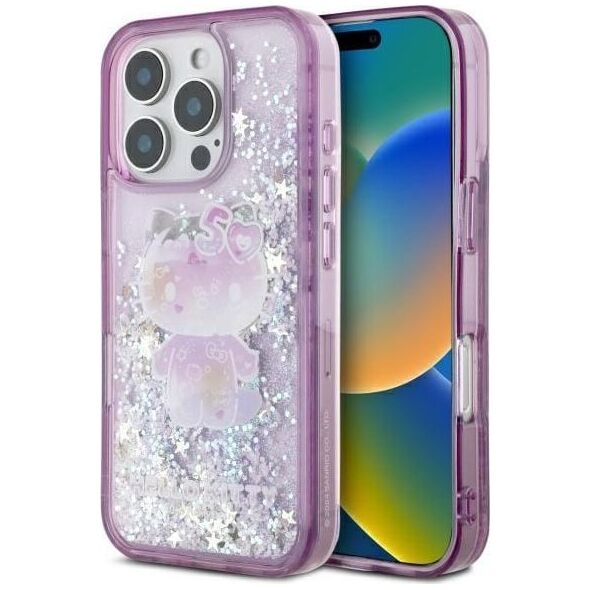 Hello Kitty Hello Kitty HKHCP16LL50PPU iPhone 16 Pro  6.3" fioletowy/purple hardcase Liquid Glitter 50TH Anniversary Party