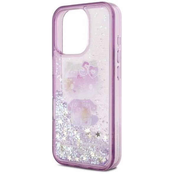 Hello Kitty Hello Kitty HKHCP16LL50PPU iPhone 16 Pro  6.3" fioletowy/purple hardcase Liquid Glitter 50TH Anniversary Party