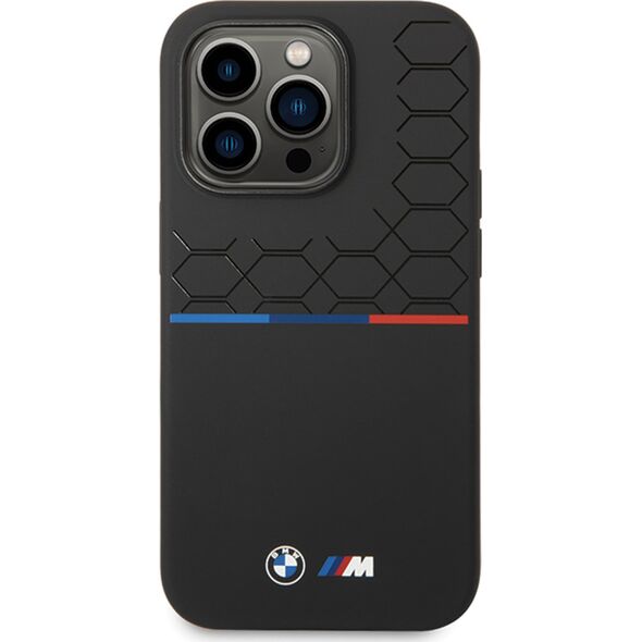 BMW BMW BMHCP15L22SMPK iPhone 15 Pro 6.1" czarny/black Silicone Pattern