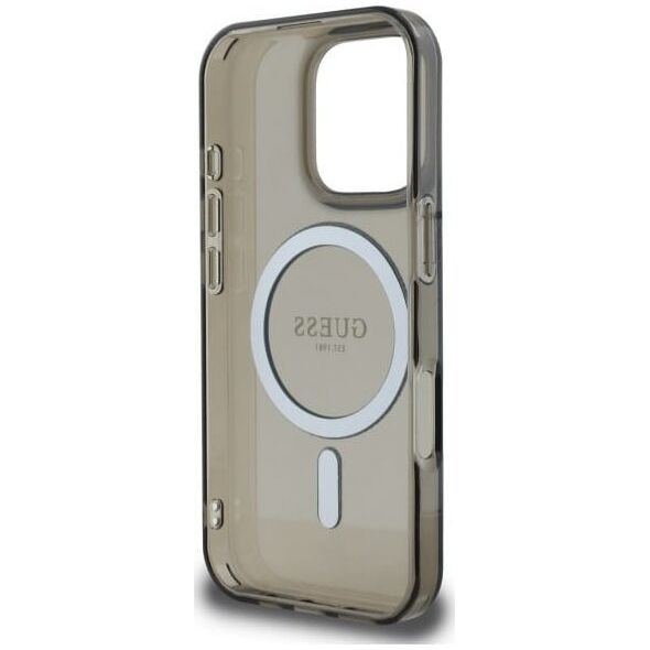 Guess Guess GUHMP16LHFGEREK iPhone 16 Pro 6.3"  czarny/black hardcase IML Glitter Circle MagSafe