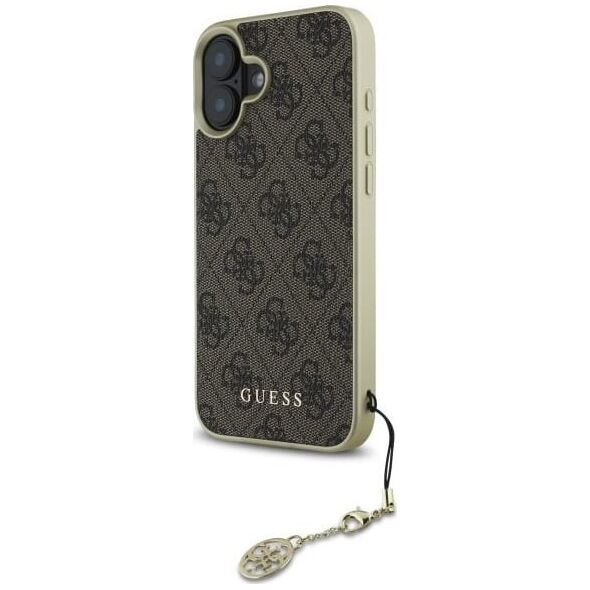 Guess Guess GUHCP16MGF4GBR iPhone 16 Plus 6.7"  brązowy/brown hardcase 4G Charms Collection