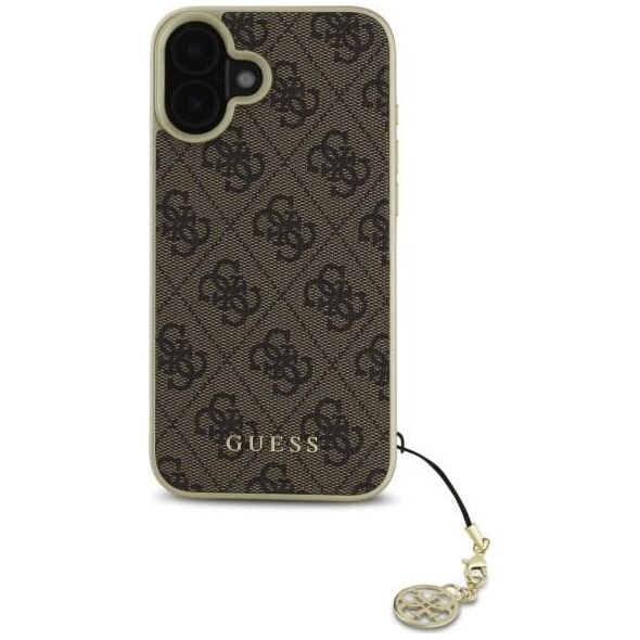 Guess Guess GUHCP16MGF4GBR iPhone 16 Plus 6.7"  brązowy/brown hardcase 4G Charms Collection