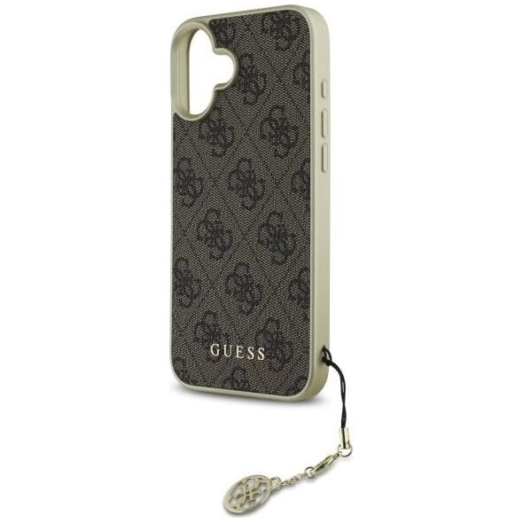 Guess Guess GUHCP16MGF4GBR iPhone 16 Plus 6.7"  brązowy/brown hardcase 4G Charms Collection