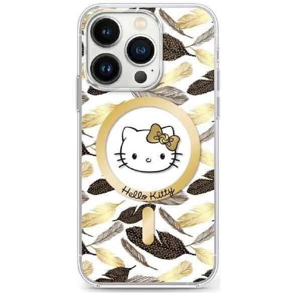 Hello Kitty Hello Kitty HKHMP16XHGLEH iPhone 16 Pro   Max 6.9" biały/white hardcase IML Golden Leaves MagSafe