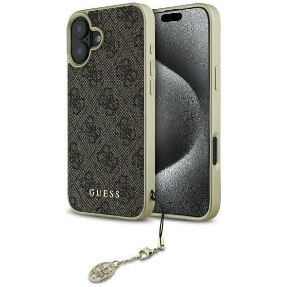 Guess Guess GUHCP16SGF4GBR iPhone 16 6.1"       brązowy/brown hardcase 4G Charms Collection