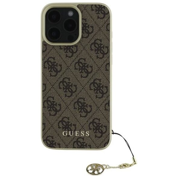 Guess Guess GUHCP16SGF4GBR iPhone 16 6.1"       brązowy/brown hardcase 4G Charms Collection