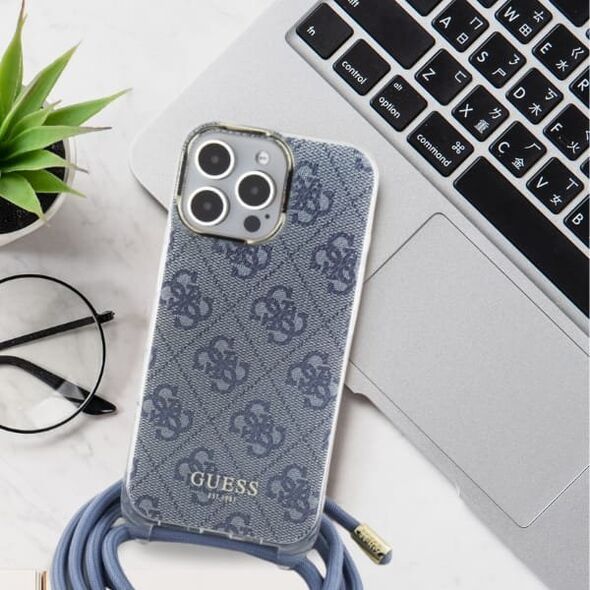 Guess Guess GUHCP16LHC4SEW iPhone 16 Pro 6.3"   brązowy/brown hardcase Crossbody Cord 4G Print