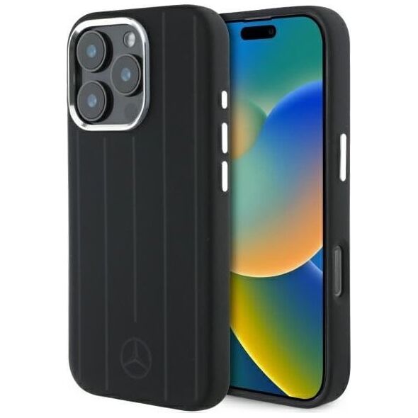 Mercedes Mercedes MEHMP16X23SUVSK iPhone 16 Pro    Max 6.9" czarny/black hardcase Silicone Vertical Tonal Stripes MagSafe