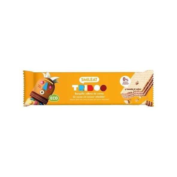Smileat Triboo, BIO Wafelek z nadzieniem kakaowym, 30 g