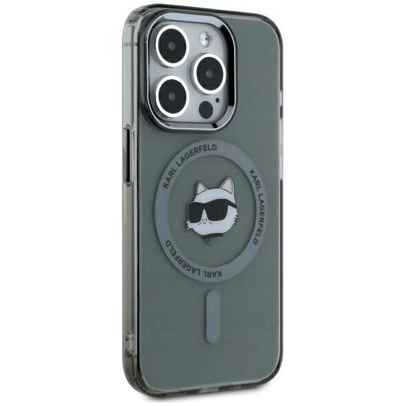 Karl Lagerfeld Karl Lagerfeld KLHMP15XHLSCHK iPhone 15 Pro Max 6.7" black/black hardcase IML Metal Choupette Head MagSafe