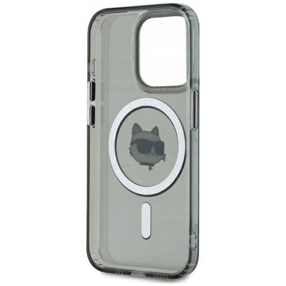 Karl Lagerfeld Karl Lagerfeld KLHMP15XHLSCHK iPhone 15 Pro Max 6.7" black/black hardcase IML Metal Choupette Head MagSafe