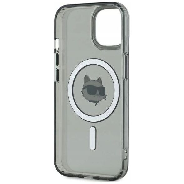 Karl Lagerfeld Karl Lagerfeld KLHMP15SHLSCHK iPhone 15 6.1" black/black hardcase IML Metal Choupette Head MagSafe