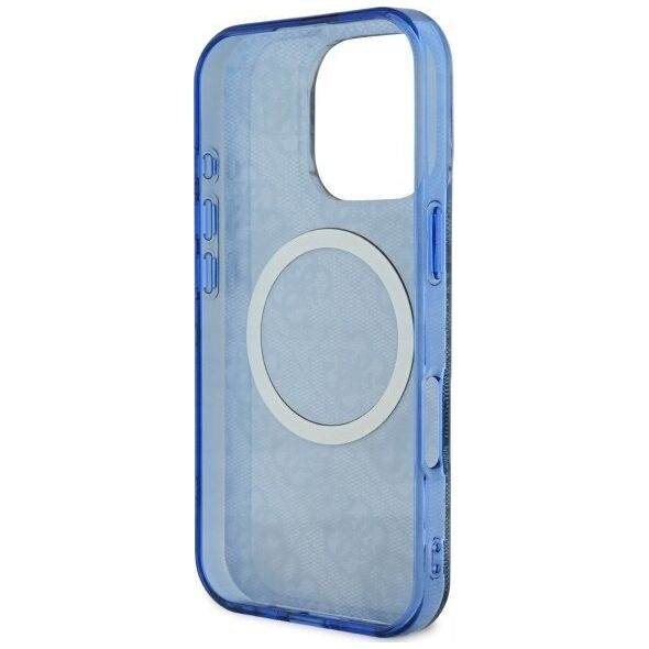 Guess Guess GUHMP16XH4PYEEB iPhone 16 Pro Max 6.9" blue/blue hardcase IML Peony On 4G Background MagSafe