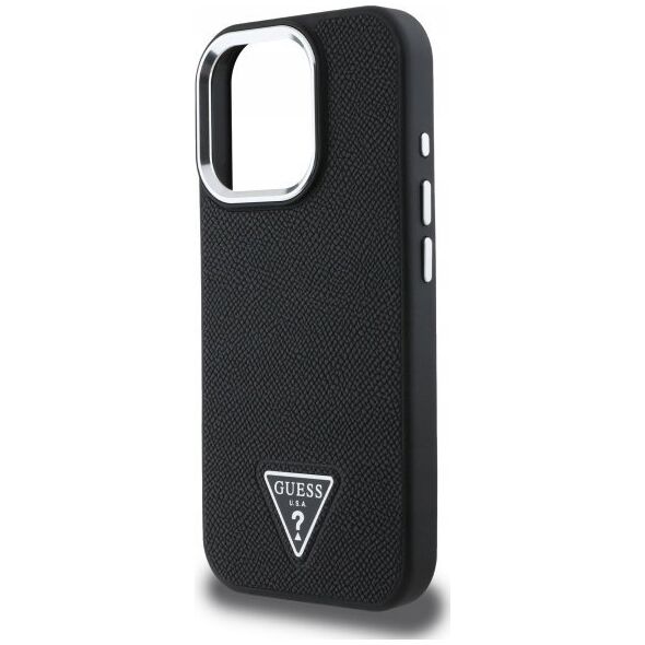 Guess Guess GUHMP16XPGTSPSK iPhone 16 Pro Max 6.3" black/black hardcase Grained Triangle MagSafe