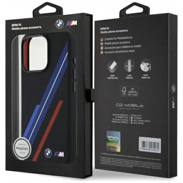 BMW BMW BMHMP16X23SSPK iPhone 16 Pro Max 6.9" black/black hardcase Silicone Random Lines MagSafe