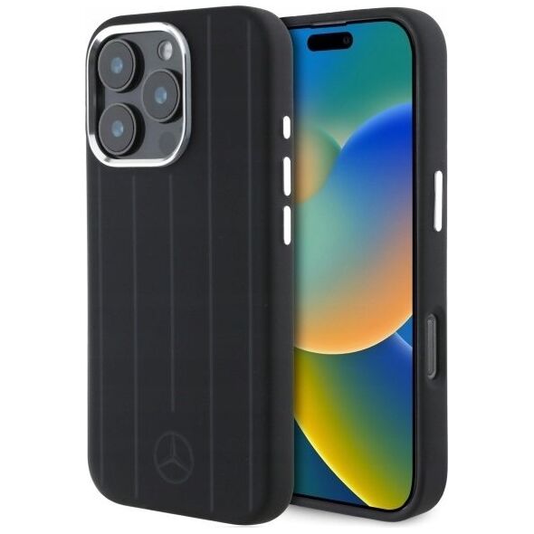 Mercedes Mercedes MEHMP16L23SUVSK iPhone 16 Pro 6.3" black/black hardcase Silicone Vertical Tonal Stripes MagSafe