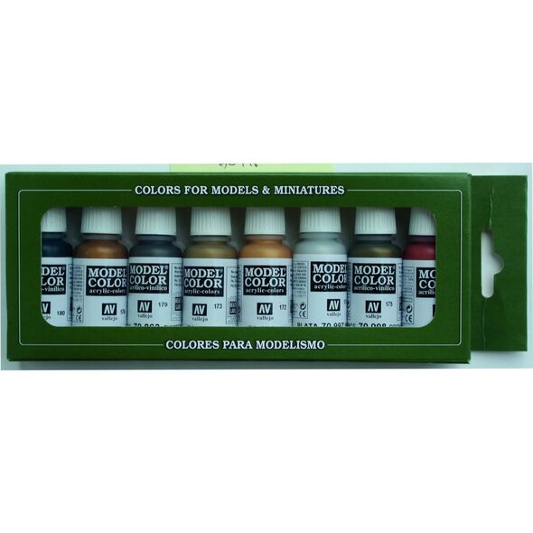Vallejo Vallejo: 70.118 - Model Color - Effects - Metallic Colors (8 x 18 ml)