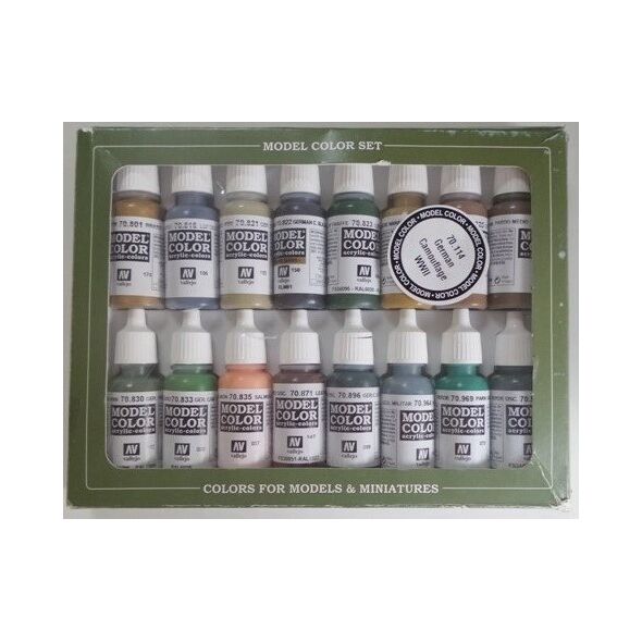 Vallejo Vallejo: 70.114 - Model Color Set - German Camouflage WWII (16 x 18 ml)