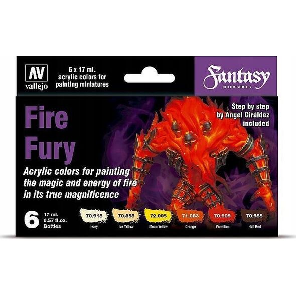 Vallejo Vallejo: 70.243 - Model Color - Fantasy - Fire Fury (6 x 18 ml)