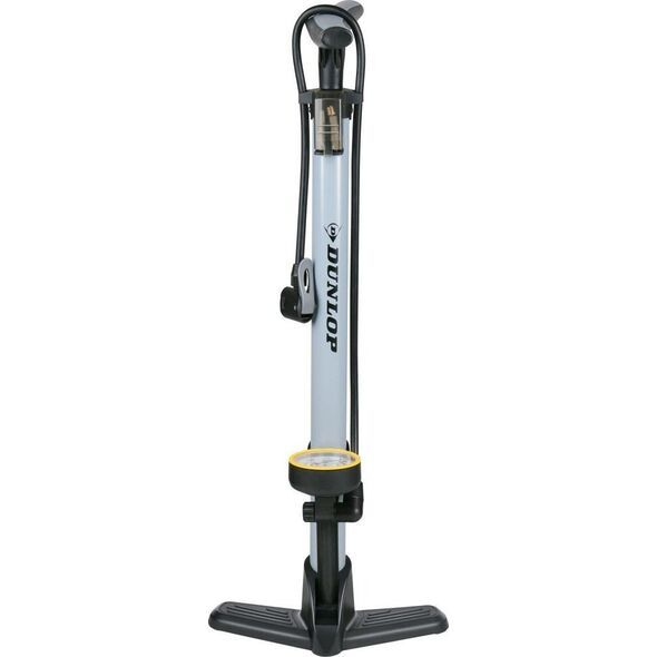 Dunlop POMPKA WARSZTATOWO ROWEROWA DUNLOP 230Psi (16Bar) Z MANOMETREM SZARA
