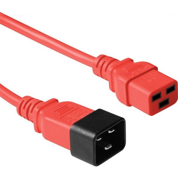 Kabel zasilający MicroConnect Microconnect PE2019R3 kabel zasilające Czerwony 3 m C20 panel C19 panel