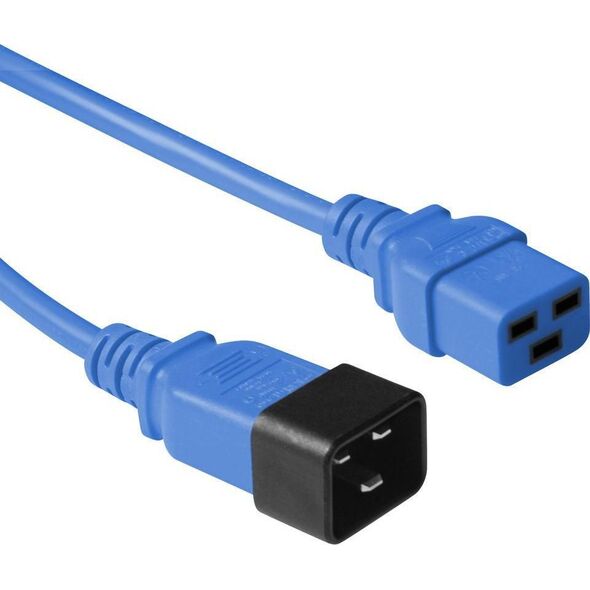 Kabel zasilający MicroConnect Microconnect PE2019B3 kabel zasilające Niebieski 3 m C20 panel C19 panel