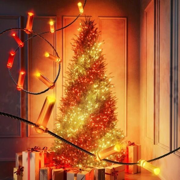 Lampki choinkowe Twinkly Twinkly Candies - 100 Lampki w kształcie świeczki RGB LEDs, przezroczysty przewód, USB-C