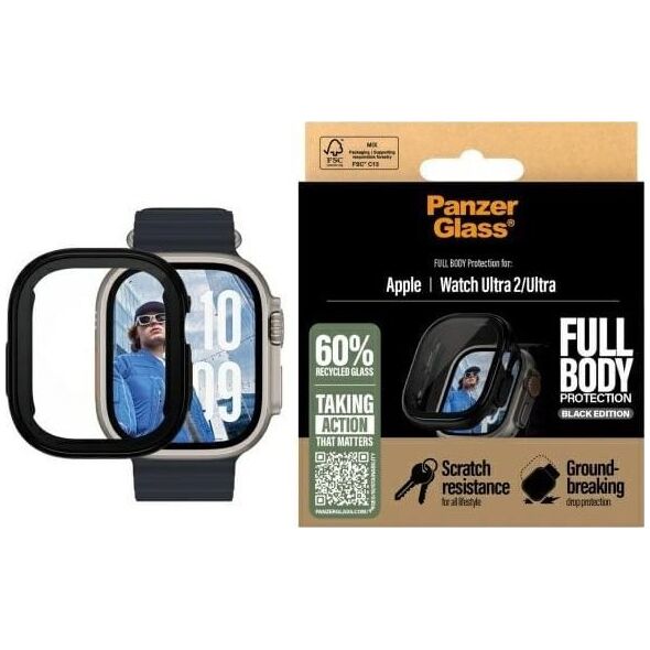 PanzerGlass PanzerGlass Snappie Full Body Apple       Watch Ultra 2 Czarny/Black 3724