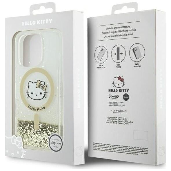 HelloKitty Hello Kitty HKHMP16XLGDIH iPhone 16 Pro   Max 6.9" biały złoty/white gold hardcase Liquid Glitter Fever MagSafe