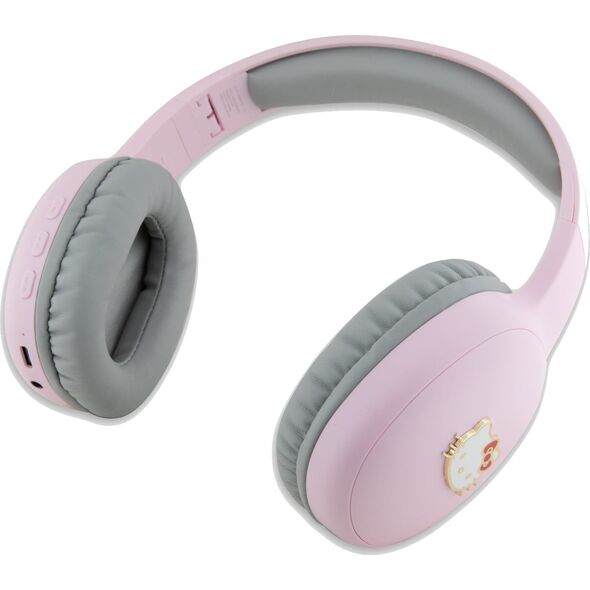 Słuchawki HelloKitty Hello Kitty słuchawki nauszne Bluetooth HKBHA1BKHLMP różowe/pink Metal Logo