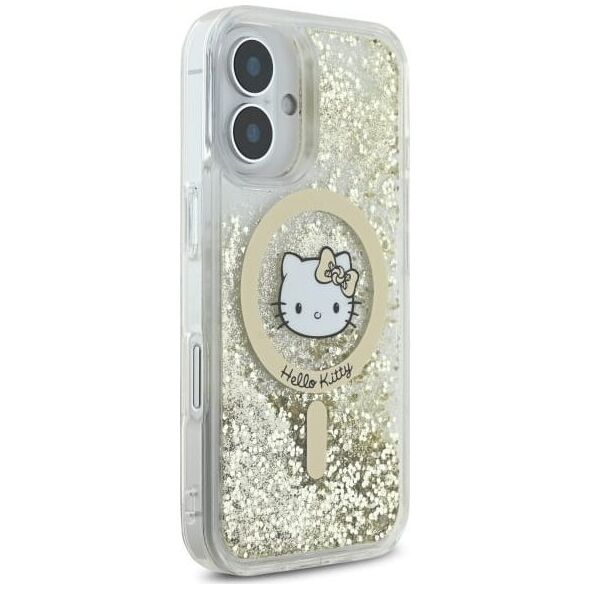 HelloKitty Hello Kitty HKHMP16SLGDIH iPhone 16 6.1"  biały złoty/white gold hardcase Liquid Glitter Fever MagSafe
