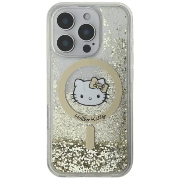 HelloKitty Hello Kitty HKHMP16SLGDIH iPhone 16 6.1"  biały złoty/white gold hardcase Liquid Glitter Fever MagSafe