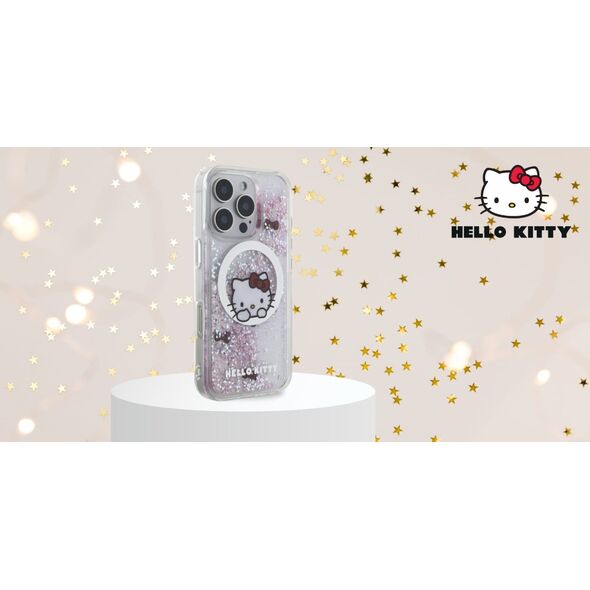 HelloKitty Hello Kitty HKHMP16XLSWKH iPhone 16 Pro   Max 6.9" biały/white hardcase Liquid Glitter Sweet Kitty Bows MagSafe