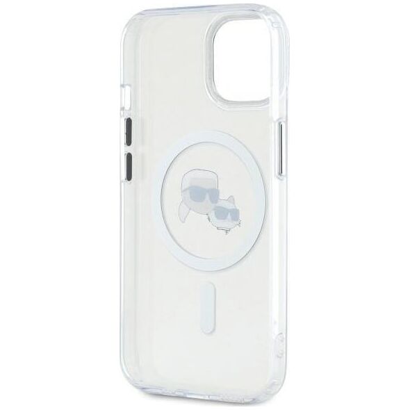 Karl Lagerfeld Karl Lagerfeld KLHMP14SHLSKCH iPhone 14   6.1" biały/white hardcase IML Metal Karl&Choupette Head MagSafe
