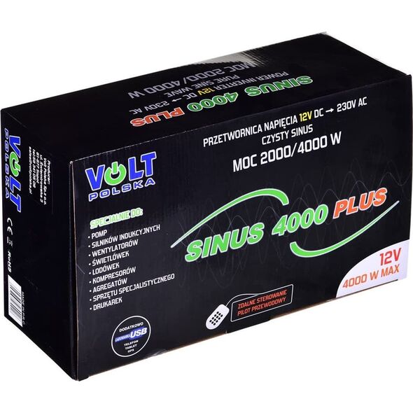 Agregat Volt Przetwornica napięcia SINUS PLUS 4000 12/230V (2000/4000W) + PILOT