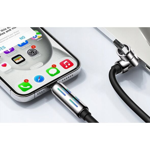 Kabel USB Blitzwolf Kabel 4w1 USB-C/USB-A do USB-C/Lightning Blitzwolf BW-HDC6 1.2m 240W RGB (szary)