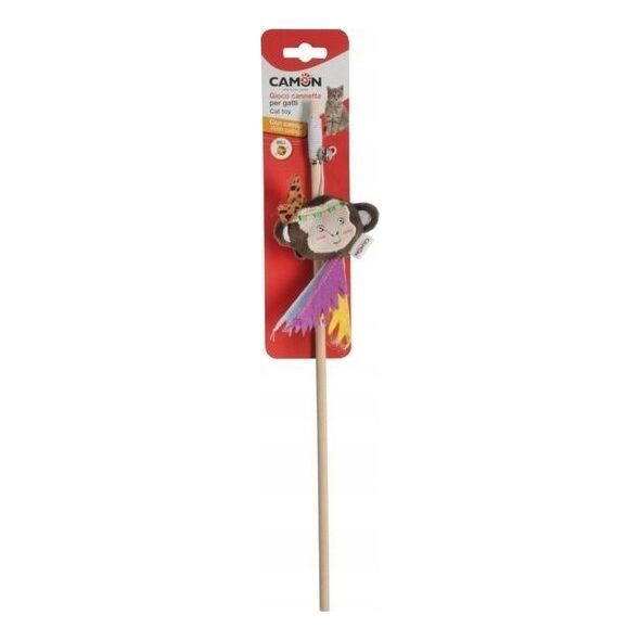 Camon Camon Cat Toy Wędka drewniana z dzwonkiem i kocimiętką indian