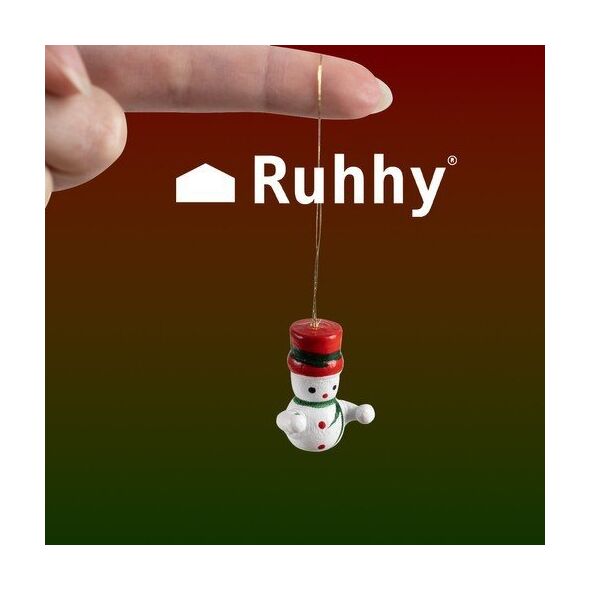 Ruhhy Bombki zawieszki choinkowe drewniane 10 szt. Ozdoby na choinkę