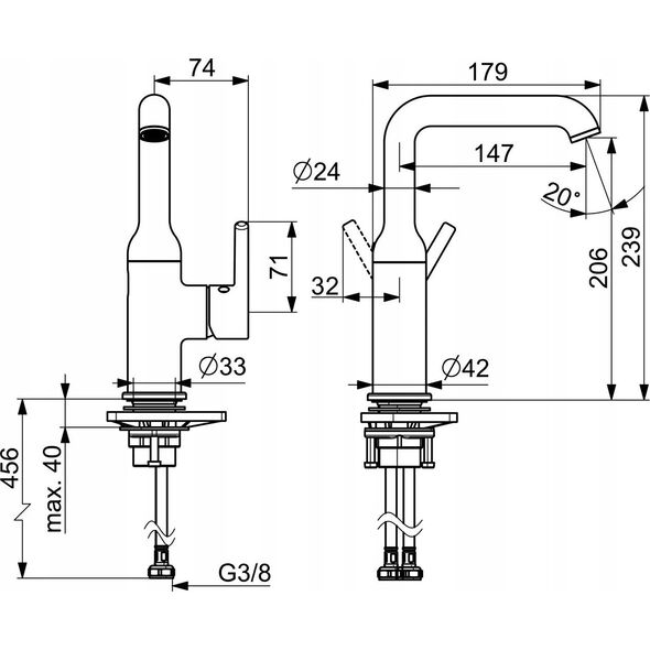 Bateria kuchenna Oras Mixer Oras Optima Style 2611FH